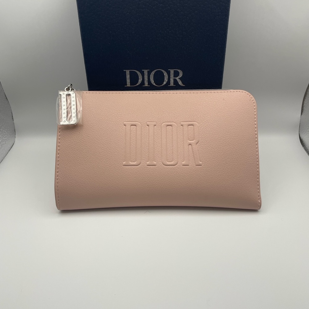 NWOT Dior Beaute Blush Pink Embossed Pouch